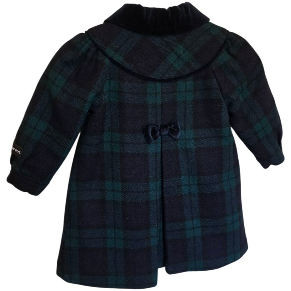 NWOT BRAETAN 100% Wool Toddlers Plaid Coat sz 3T - Picture 5 of 8